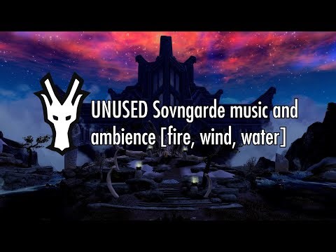 Relaxing Sovngarde Ambience and Visuals| UNUSED Sovngarde music, wind, fire, and water [Skyrim]