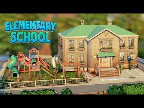 The Sims 4 💚 Gibbi Point / Elementary School 💚 Speed Build