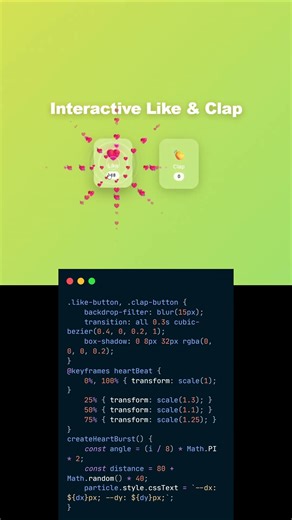 Epic Like & Clap Buttons with Particle Burst Effects! 💖👏