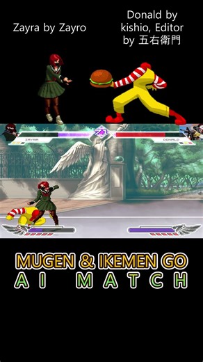 【MUGEN Ikemen GO】Zayra vs Donald #mugen #ikemengo #games #aimatch