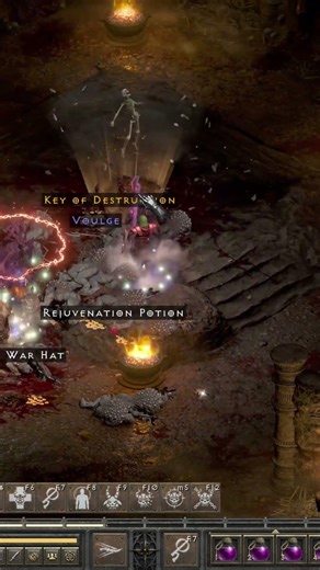 FULL INVENTORY PANIC! 🗝️🗝️ Double Key Drop Struggle #D2R #Hardcore