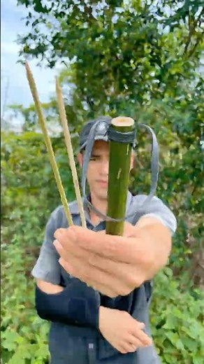 Survival Skills: Make a Slingshot with Rubber Bands #ohd #survival #camping #bushcraft #skills