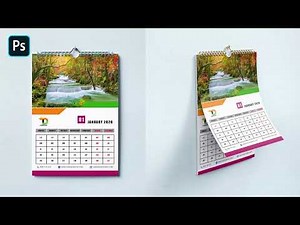 Photoshop Calendar Design with Mockup | Easy Poster Calendar Tutorial