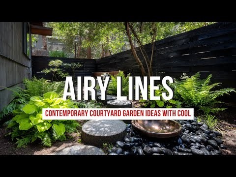 Contemporary Courtyard Garden Ideas with Cool Airy Lines and Natural Balance