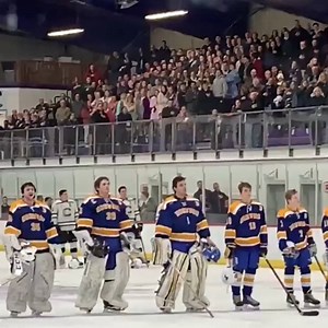 72K views · 1.2K reactions | The national anthem before a high school hockey playoff game was seemingly going to be cut short...until everyone in the crowd began to sing! | WCVB Channel 5 Boston | Facebook