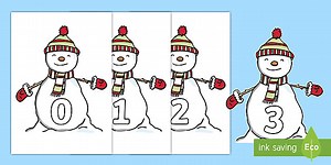 Numbers 0-100 on Snowmen