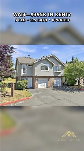 $395K for a 3-Bedroom Townhome in Kent, WA?! 👀 #KentWA #shortsfeed #shortsviral