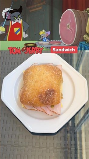 How to make a sandwich from Tom and Jerry عمل ساندويش من توم و جيري ​#animationfood #cartoonfood