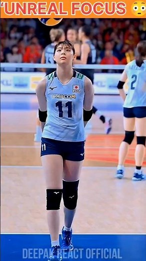 Unreal Focus Before the Serve 😳 | Japanese Volleyball Star in Action!"