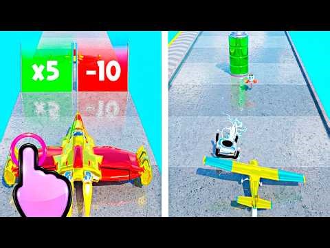 Real Airplane Race Simulator 3D - Army Plane Evolution Run - All Levels iOS Android GamePlay #9