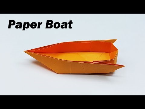 Paper Boat Origami Tutorial - How to Make a Paper Speed Boat