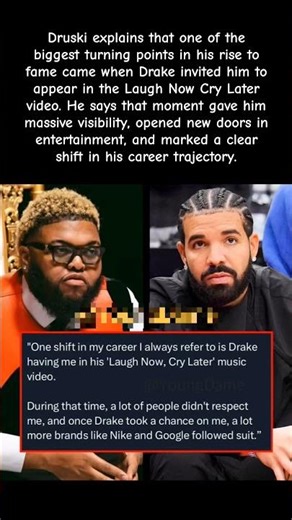Druski Reveals How Drake CHANGED His Career Forever! #druski #drake #shorts #viralvideo
