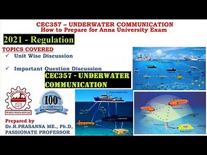 Anna University Exam Preparations - CEC357 Underwater Communication Important Questions