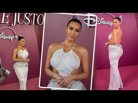 Kim Kardashian in a backless gown at All's Fair premiere