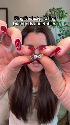 Creative Ring Redesign with Rubies and Diamonds