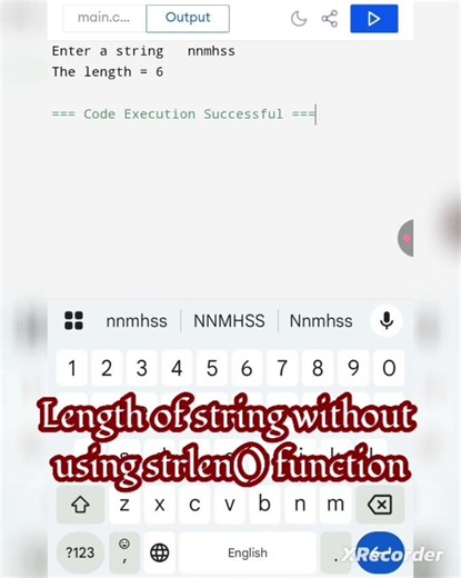 Length of string without using strlen function (c++)