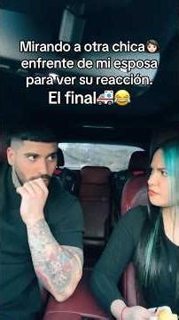 Mirando a otra chica👩🏻 enfrente de mi esposa para ver su reacción. El final🚑😂