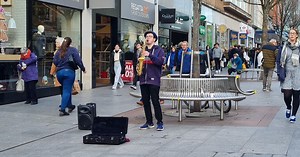 Exeter busker builds dream career on High Street