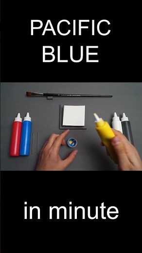 How to make Pacific Blue color for painting in minute #shorts