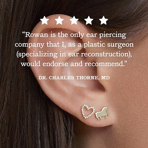 Did you know that Rowan is the only piercing company that has its own medical board? 🧑‍⚕️🩺 Book your next piercing at heyrowan.com ✨ | Rowan