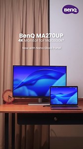 Your MacBook just found its perfect match. 💻✨ Meet the new MA270UP, 4K Monitor with Nano Gloss Panel. Designed for Mac. Built for precision. Learn more : https://www.benq.com/en-in/monitor/home/ma270up.html #BenQ #MA270UP #NewLaunch #4KDisplay | BenQ