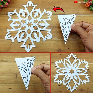 75K views · 2.8K reactions | Learn how to cut paper snowflake for christmas festival.❄❄ It's a very easy and simple paper made snowflake crafts for christmas home decoration. christmas crafts 2022 | Creative Art & Craft Ideas | Facebook