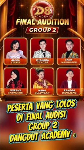 YANG LOLOS DI FINAL AUDISI GROUP 2 DANGDUT ACADEMY 8 #dangdutacademy8 #da8 #indosiar