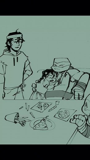 TMNT Drawing: Casey Jones and Angel Jones Sketch