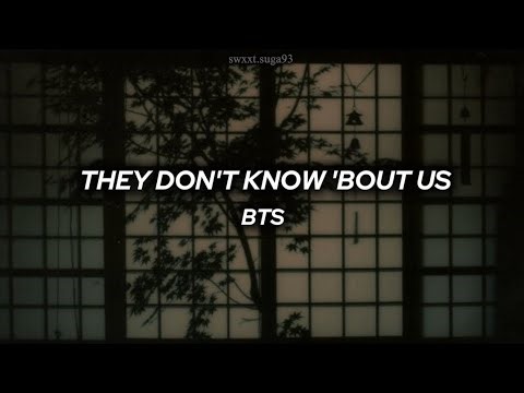 THEY DON'T KNOW 'BOUT US—BTS [Easy Lyrics]