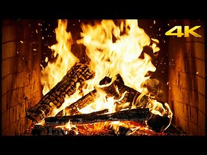🔥 WOOD-BURNING FIREPLACE (12 HOURS) with REALISTIC FIRE SOUNDS and WARM GLOW for WINTER NIGHTS