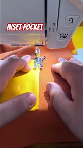 Sewing an inset pocket #sewing #sewingtutorial #homemade