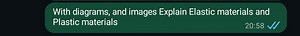 With diagrams and images, explain elastic materials and plastic... | Filo
