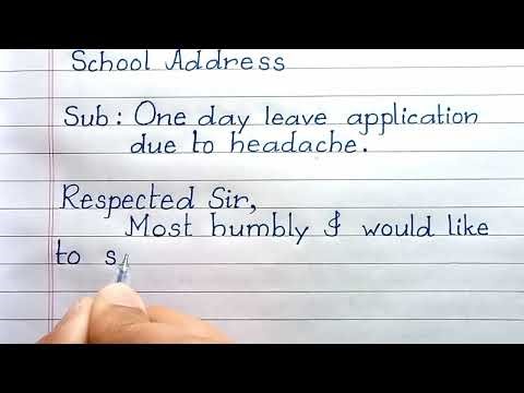 Two Days Leave Application for Students | Easy Leave Letter Format | School Application Writing