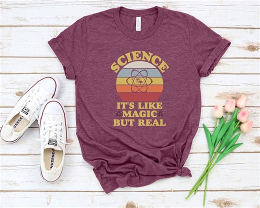 Science Magic Real Teacher T-shirt, Retro Science Lover Education Tee - Etsy