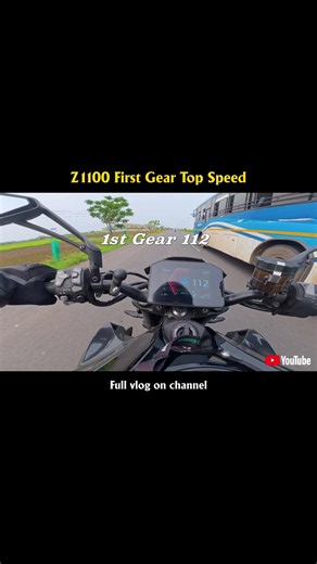 Z1100 First Gear Top Speed #kawasaki #z1100