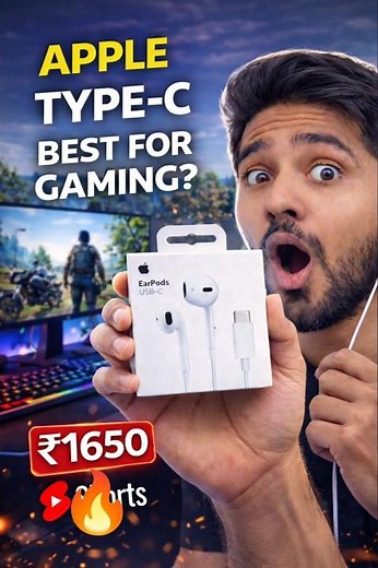 🔥Apple Type C Earphone Unboxing & Gaming Music Calling Review |