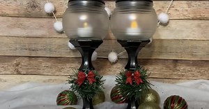 How To Make Dollar Tree Christmas Lamp Lantern Posts