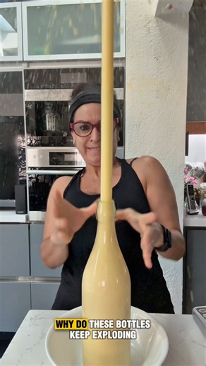 Why Do Bottles Explode Like This? 💥 #Science #Fermentation #Shorts #trending