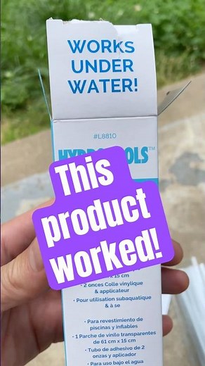 Patch your pool liner underwater 💦 #Pool #IntexPool #AboveGroundPool ￼