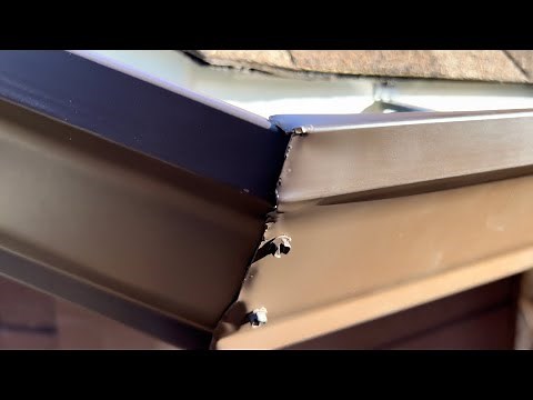 Hand cut gutter miter installation tutorial