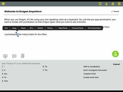 Nuance - Dragon Anywhere - Demonstration