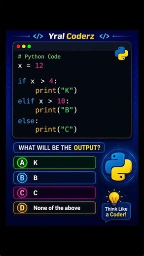 What Will Be the Output? Python If-Elif-Else Challenge 🤔