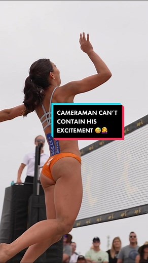 We should probably stop letting our cameraman cheer on the sidelines. 😅✨🦄🏐 #AVP #volleyball #volleyballworld #volleyballgirl #volleyballplayer #athlete #beachvolleyball #hooray #funny #fyp