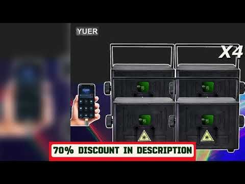 A must-have product! 4Pcs/lot 5W Bluetooth APP ILDA Control Animation Beam Scanner Stage RGB Laser