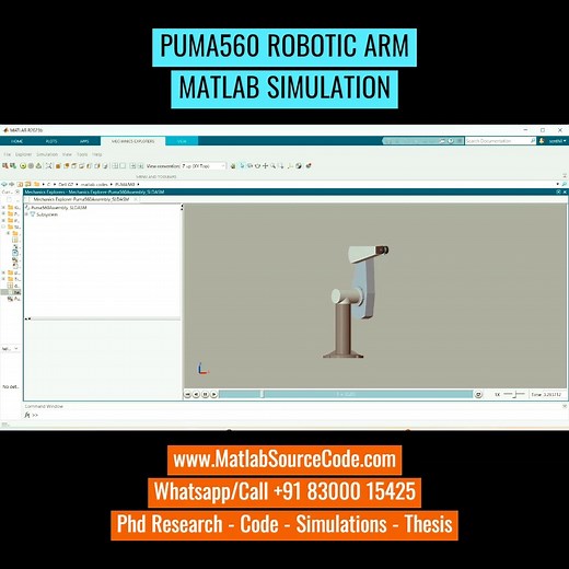 PUMA560 ROBOTIC ARM MATLAB SIMULATION MATLAB PROJECTS CODE For Queries WhatsApp/Call 91 83000 15425 info@matlabprojectscode.com #electrical #electricaldesign #electricalwork #electricallog #simulation #simulations #MATLABsimulation #MATLABSimulations #SIMULINKsimulation #Electricalproject #Engineering #EEE #powerelectronics #powersystem #matlab #Simulink | Matlab Simulink Assignments Projects