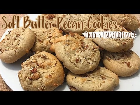 Super Soft No Mixer Butter Pecan Cookies - Using Only 3 Ingredients