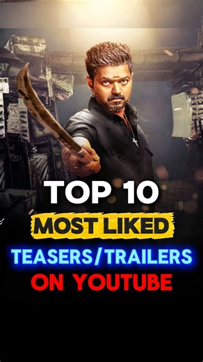 Top 10 Most Liked Indian Movie Teasers/Trailers On YouTube 🔥🤯 #shorts