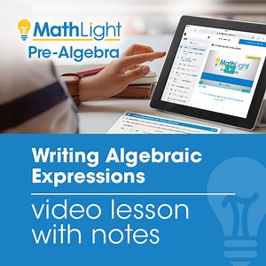 Writing Algebraic Expressions Video Lesson