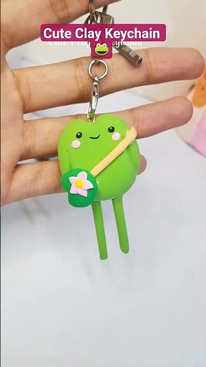 DIY Clay Keychain | Cute & Aesthetic Craft Idea | Foam Clay Craft