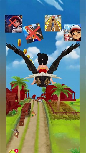Subway City 🆚 Little Hunuman 🆚 Runner Odyssey 🆚 Subway surfers #shorts
